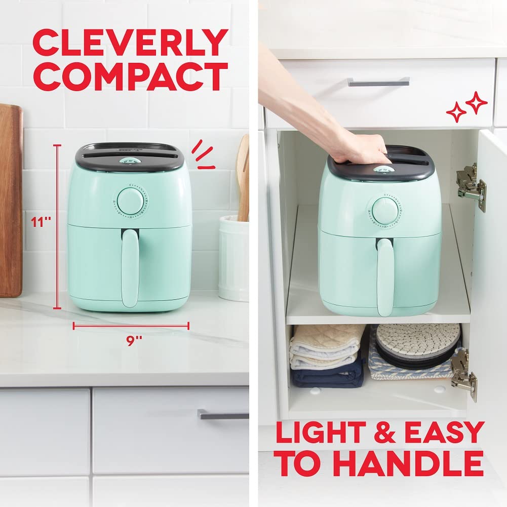 DASH Tasti-Crisp Air Fryer cool-touch handle during loading.