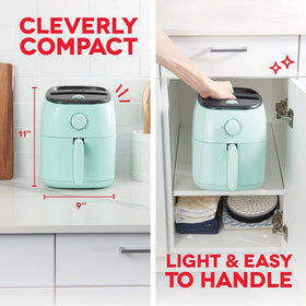 DASH Tasti-Crisp Air Fryer cool-touch handle during loading.