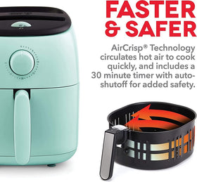 DASH Tasti-Crisp Air Fryer easy-clean nonstick interior.