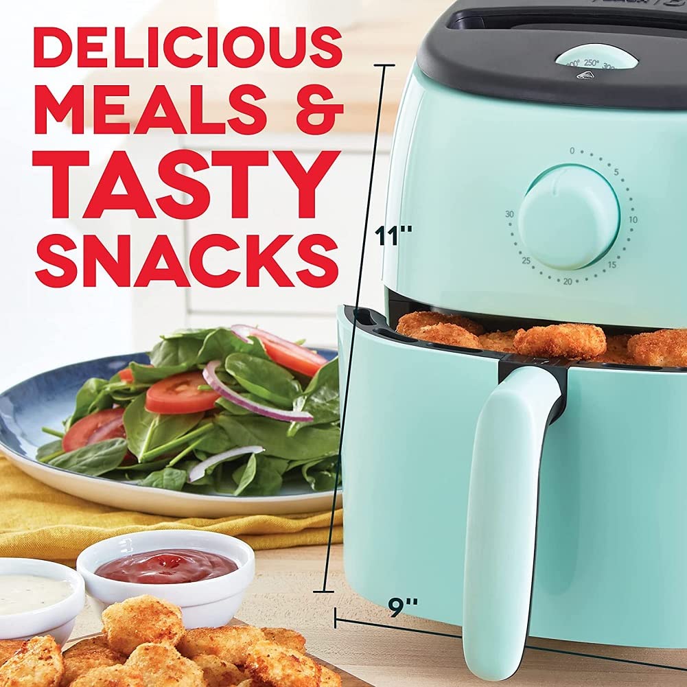 DASH Tasti-Crisp Air Fryer nonstick basket for easy release.