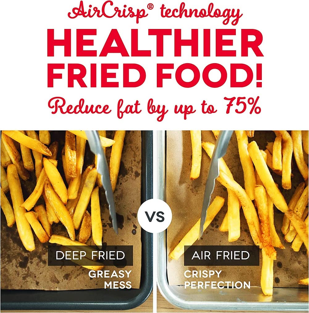 DASH Tasti-Crisp Air Fryer recipe guide included for experimentation.