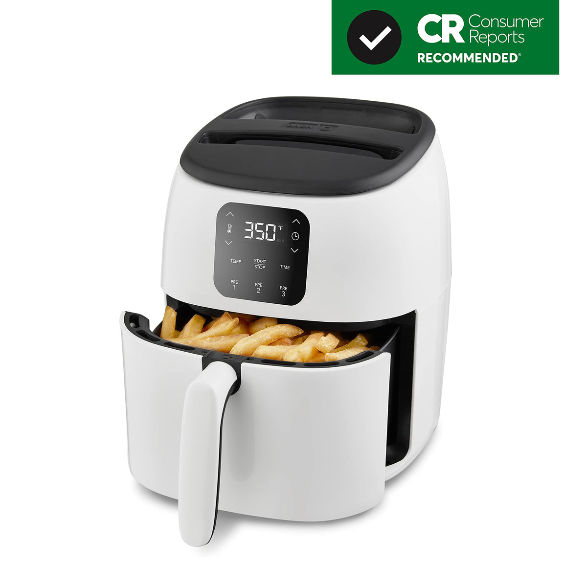 Dash Tasti-Crisp removable crisper drawer enables quick cleanup after cooking