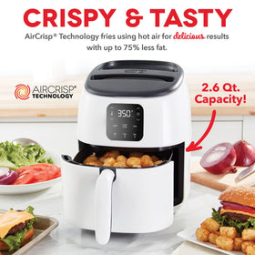 Dash Tasti-Crisp digital display aids precise time and temperature control