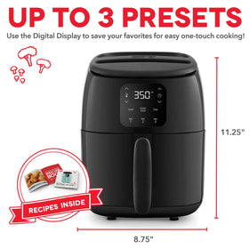 DASH Tasti-Crisp on-counter setup ideal for apartments and dorm rooms.