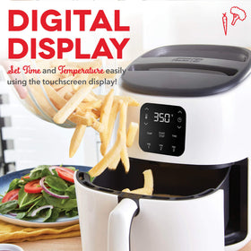 Dash Tasti-Crisp adjustable 200–400°F range supports versatile, custom crisping