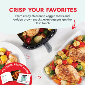 Dash Tasti-Crisp programmable presets offer quick, reliable cook cycles.