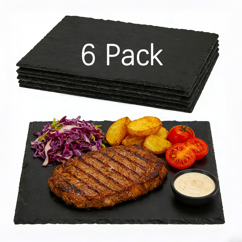 DASSNANE cheese board black slate 12x8 for elegant meat and fruit platters.