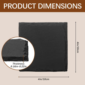 DASSNANE slate coaster anti-slip bottom protects surfaces.