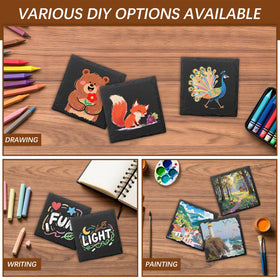 DASSNANE slate coaster ideal for chalk or paint art projects.