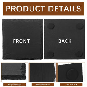 DASSNANE slate coaster surface ready for laser engraving designs.