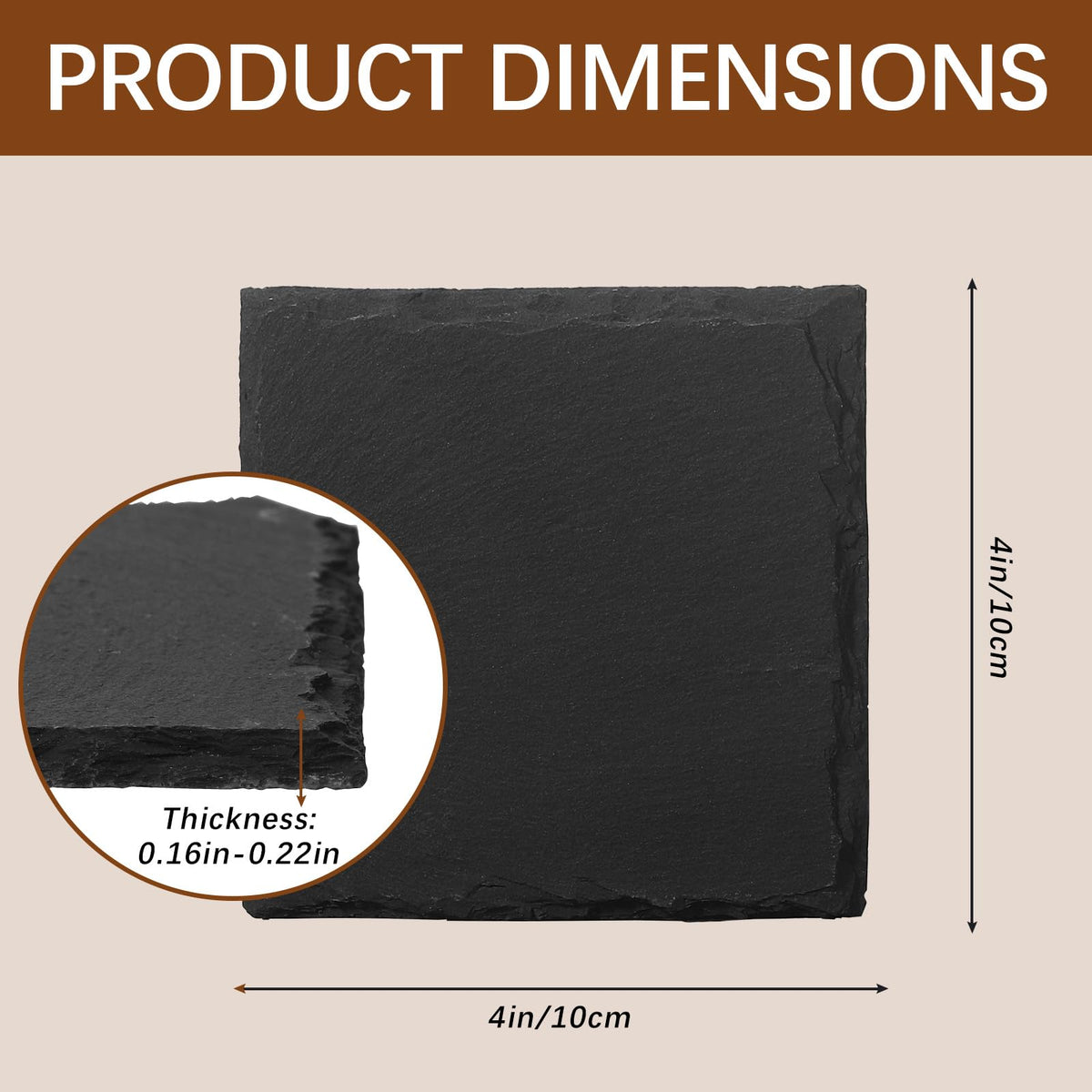 DASSNANE slate coaster-engraved-surface ready for personalized names or patterns.
