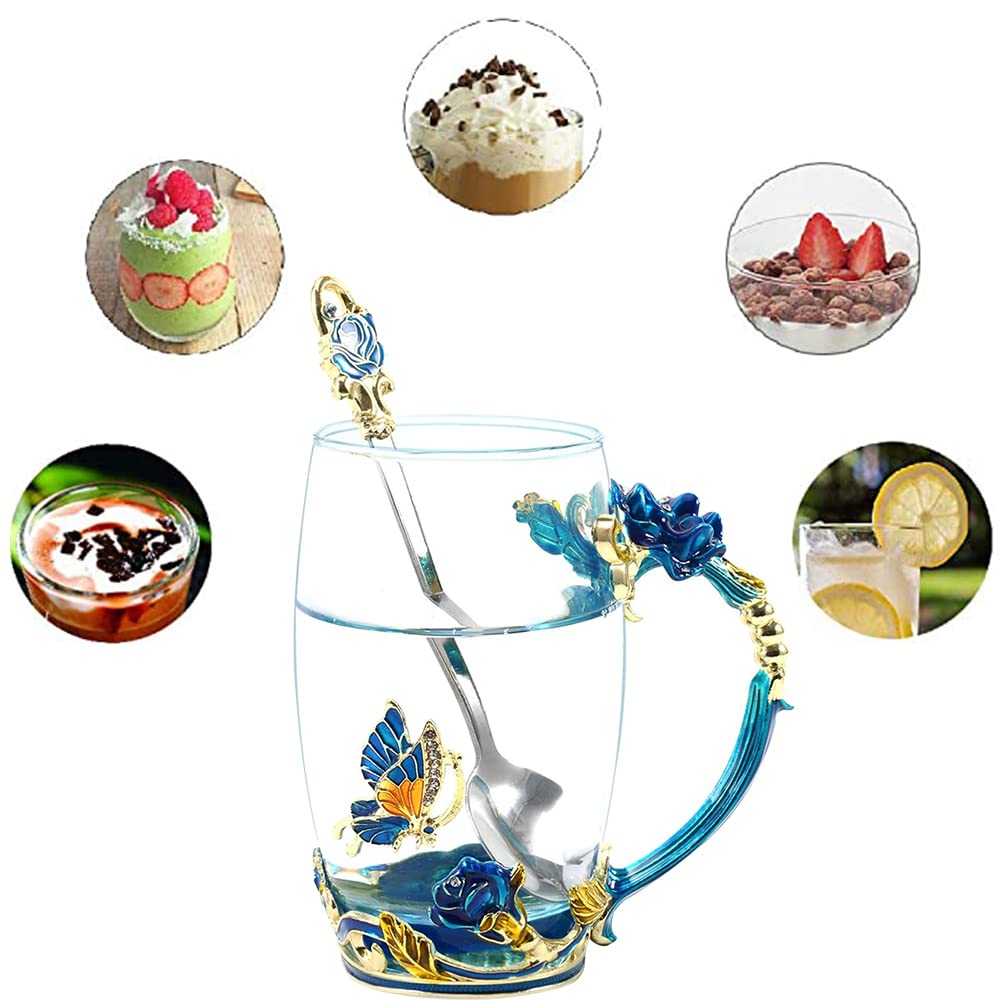 DasyFly glass mug ideal for tea, coffee, or juice.
