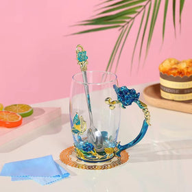 DasyFly sky blue rose mug in elegant gift box for gifting.