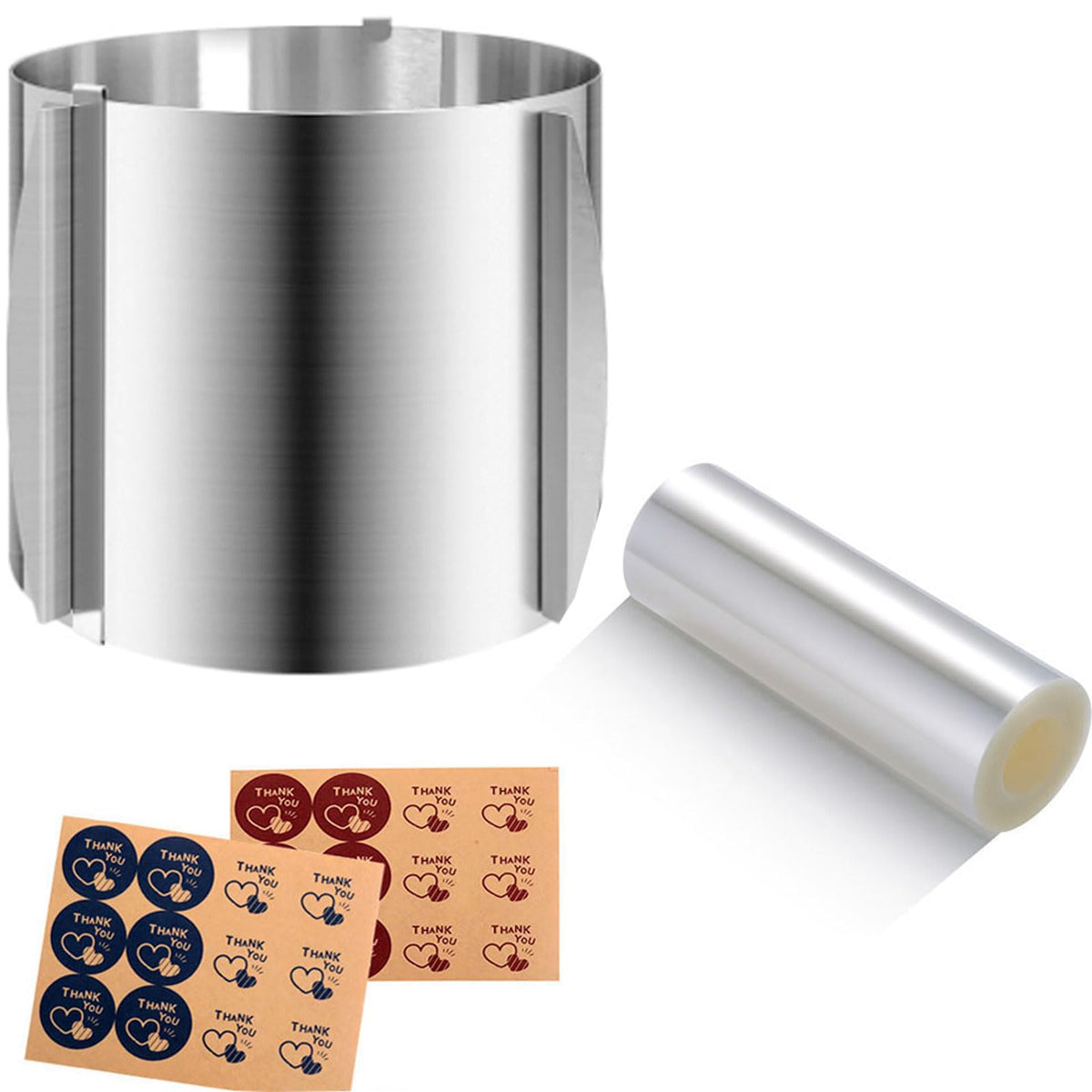 DATANYA cake ring extra-high 15cm for clean, tall edges.