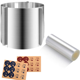 DATANYA cake ring extra-high 15cm for clean, tall edges.