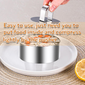 Datanya cake ring mold 4-inch supports small servings and garnishes.
