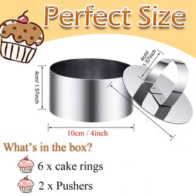 Datanya cake ring mold 4-inch smooth edges enable safe release.