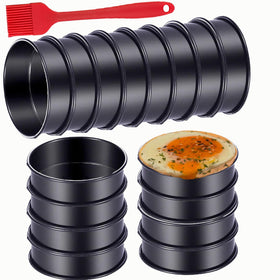DATANYA crumpet rings 4 inch stainless steel for perfectly round English muffins