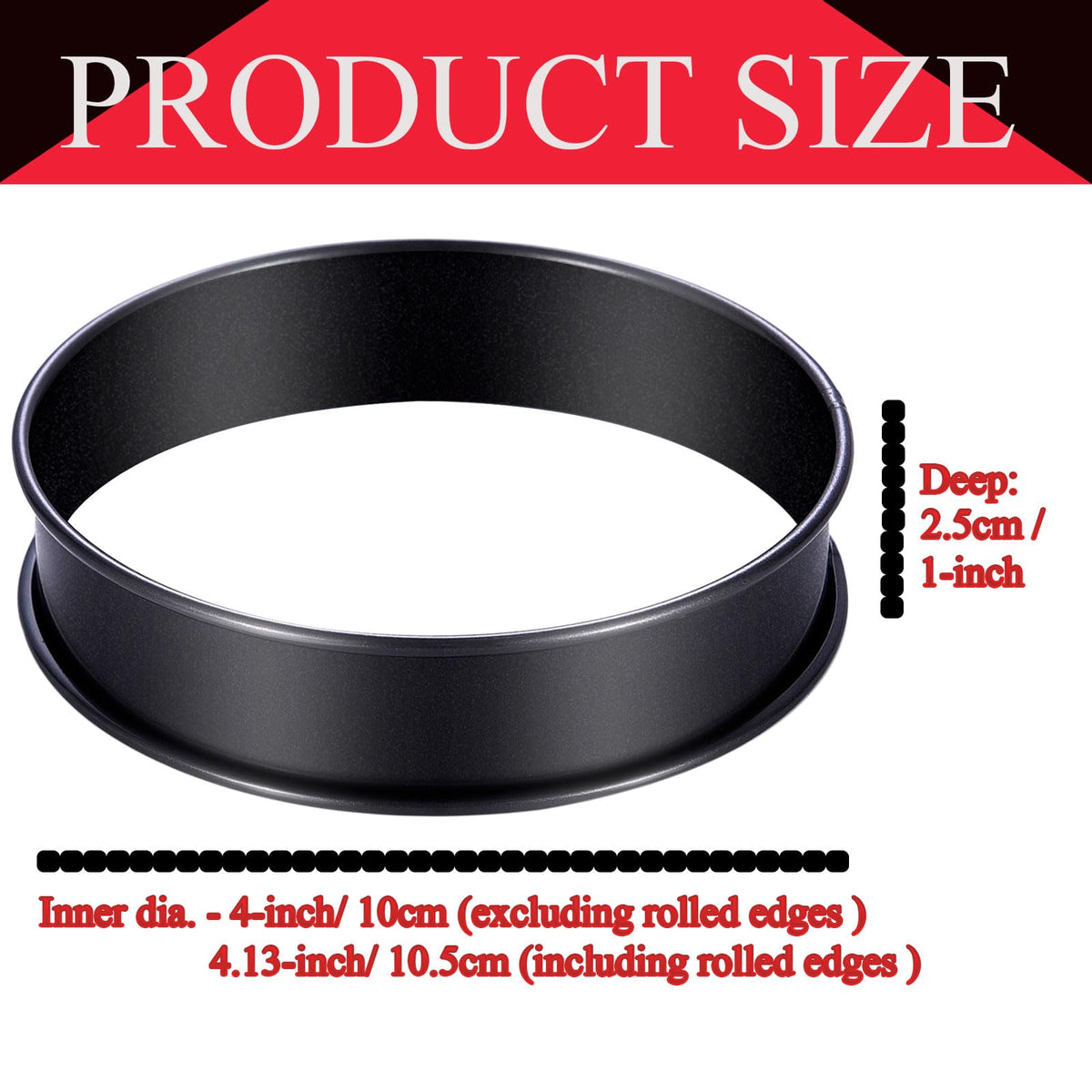 DATANYA crumpet rings with double rolled edges for safe handling