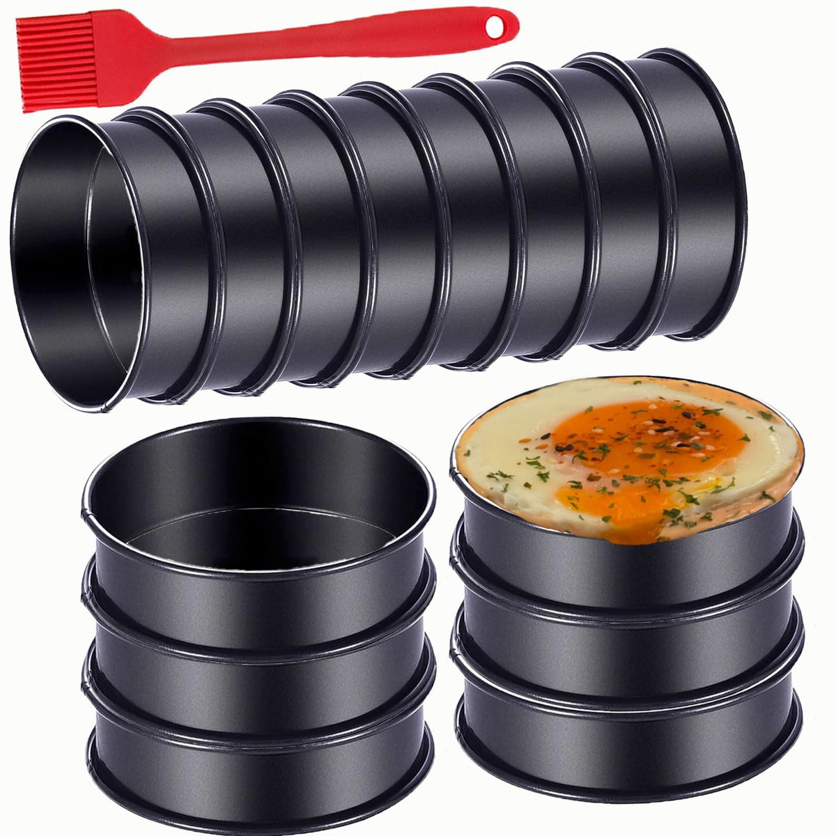 Datanya 4-inch English muffin rings create perfectly round breakfast muffins