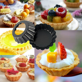 Versatile 3-inch tart pans for egg tarts, mousse cakes, and cheesecakes
