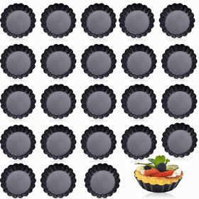 Datanya mini tart pans set of 24 with removable bottom for easy demolding