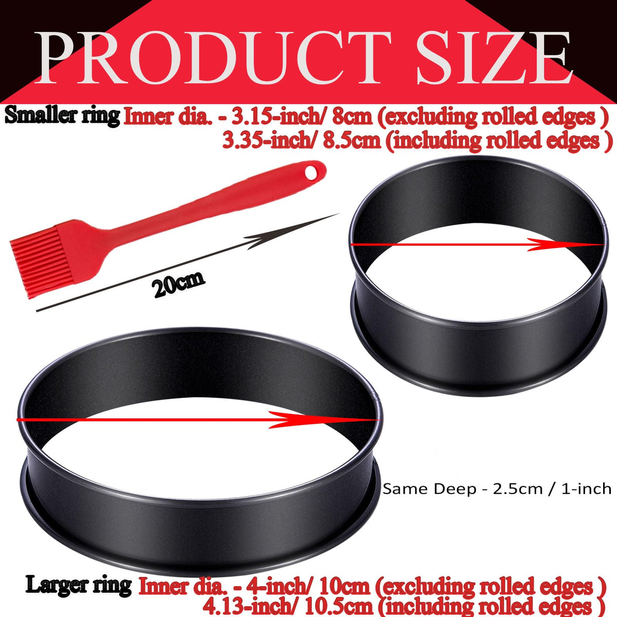 DATANYA 3-15 inch muffin ring shaping small English muffins.