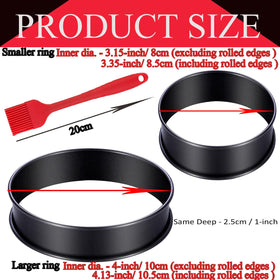 DATANYA 3-15 inch muffin ring shaping small English muffins.