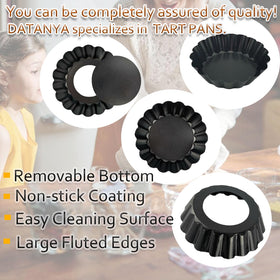 Nonstick surface on a Datanya tart pan for smooth release and easy cleaning
