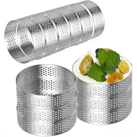 Datanya perforated tart ring 4-inch—side view for even baking results.