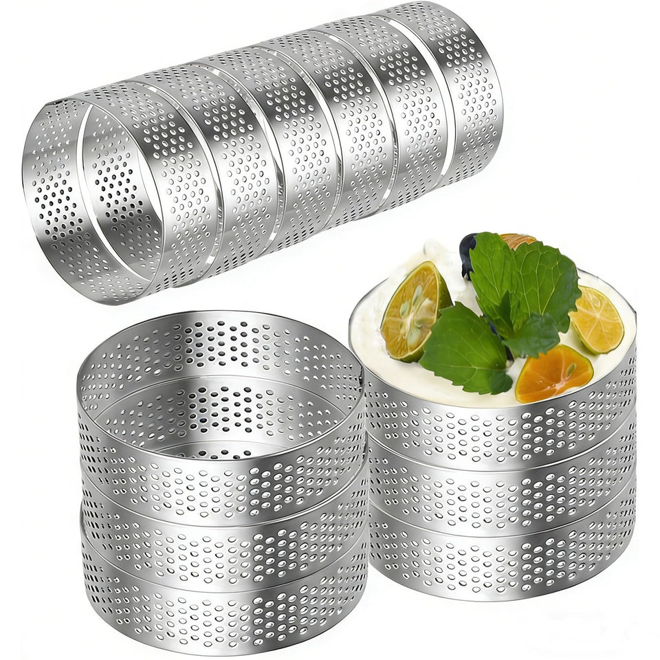 Datanya perforated tart ring 4-inch—side view for even baking results.