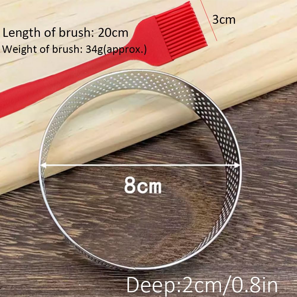 DATANYA perforated tart ring holes promote air flow for crisp crusts.