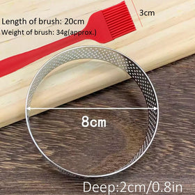 DATANYA perforated tart ring holes promote air flow for crisp crusts.