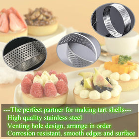 Datanya stainless steel tart ring with smooth edges for safe handling.