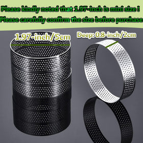 DATANYA tart ring 5 cm top view showing perforations for air circulation.