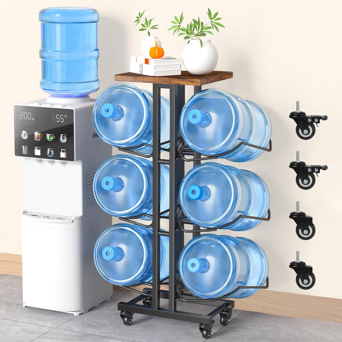 Dataroad Selead 5 gallon water jug holder front view shows sturdy steel frame.
