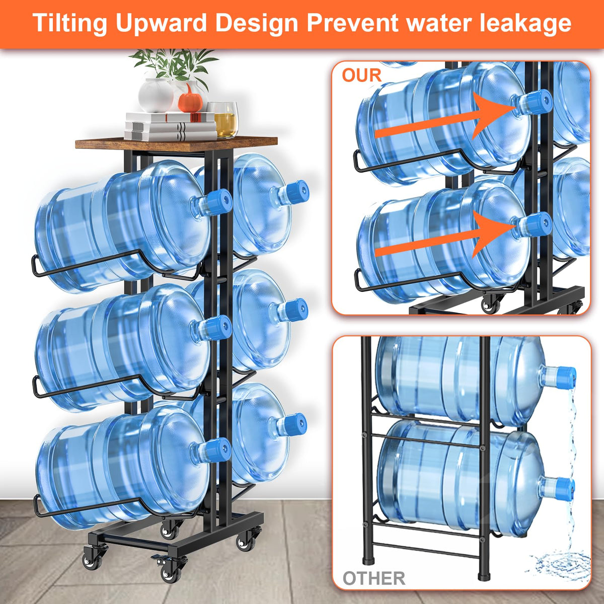 Dataroad Selead lockable casters enable easy movement and steady placement.