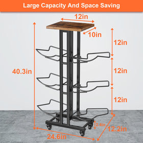 Dataroad Selead neatly organized bottles on rack reduces floor clutter.