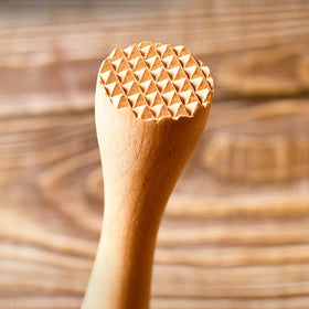 Datsto wooden muddler mint crush aids herb muddling with aroma.