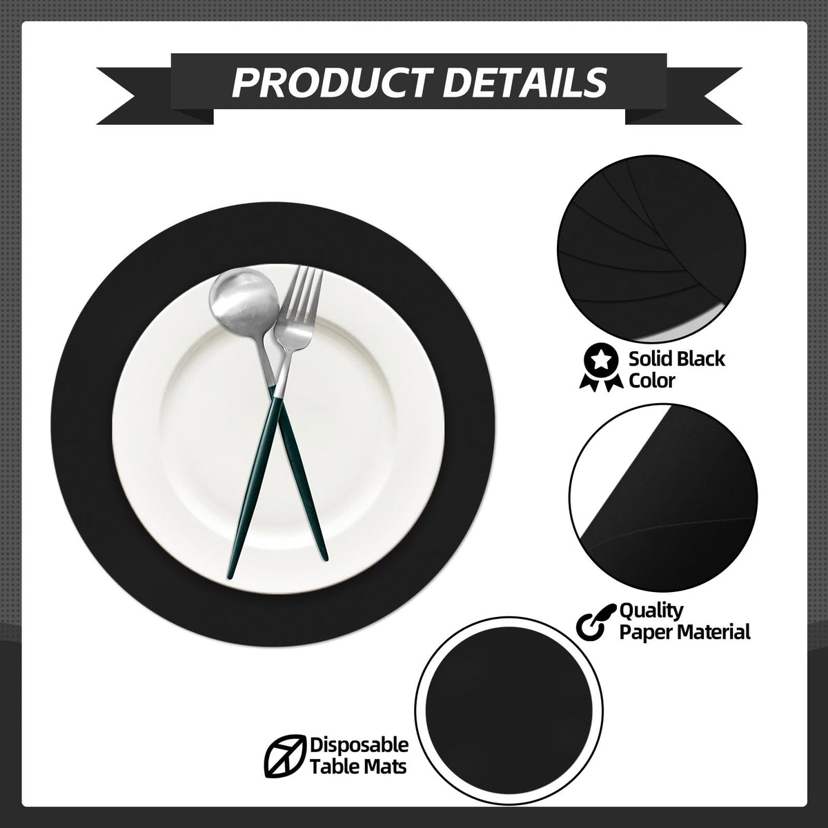 Datyiiha placemats easy cleanup after parties, saving time and effort.