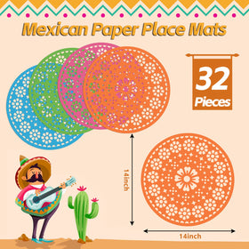 Datyiiha fiesta mats blue pattern elevate table styling for Day of the Dead celebrations.