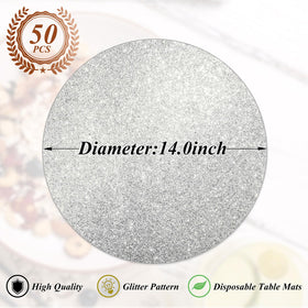 Datyiiha glitter surface placemats enhance dining table aesthetics