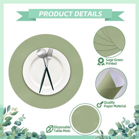 Datyiiha sage green placemats for events enhance table cohesion and protection.