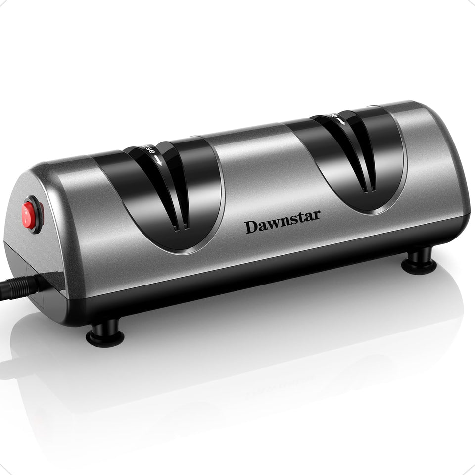 Dawnstar electric sharpener in 2-stage sharpening setup.