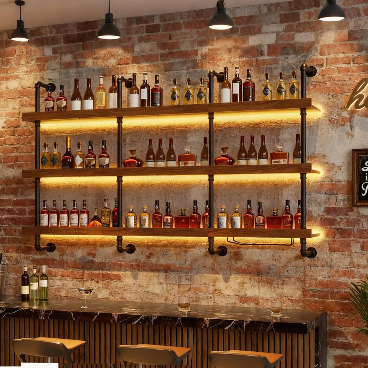 Dawselod industrial design adds modern flair to kitchen or bar
