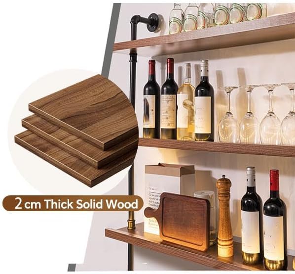Dawselod wine bottle display with guardrail prevents slipping