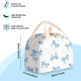 Dawuyu lunch bag side view with sturdy handle for daily commuting