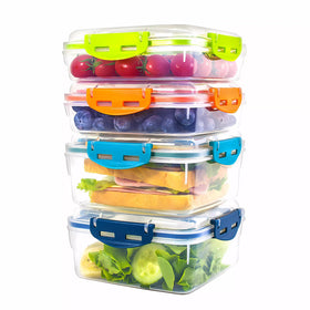 DAYA FASHION sandwich container 4pc set with airtight seal keeps meals fresh