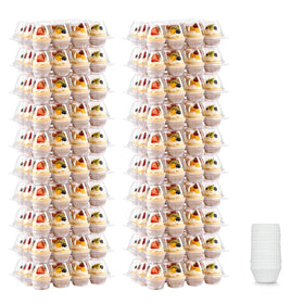 Dayacoco 12-cupcake container top view, showcasing clear visibility for easy freshness checks.