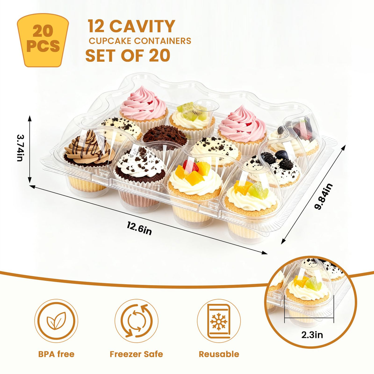 Dayacoco 250 liners included, ready for bulk baking and presentation.